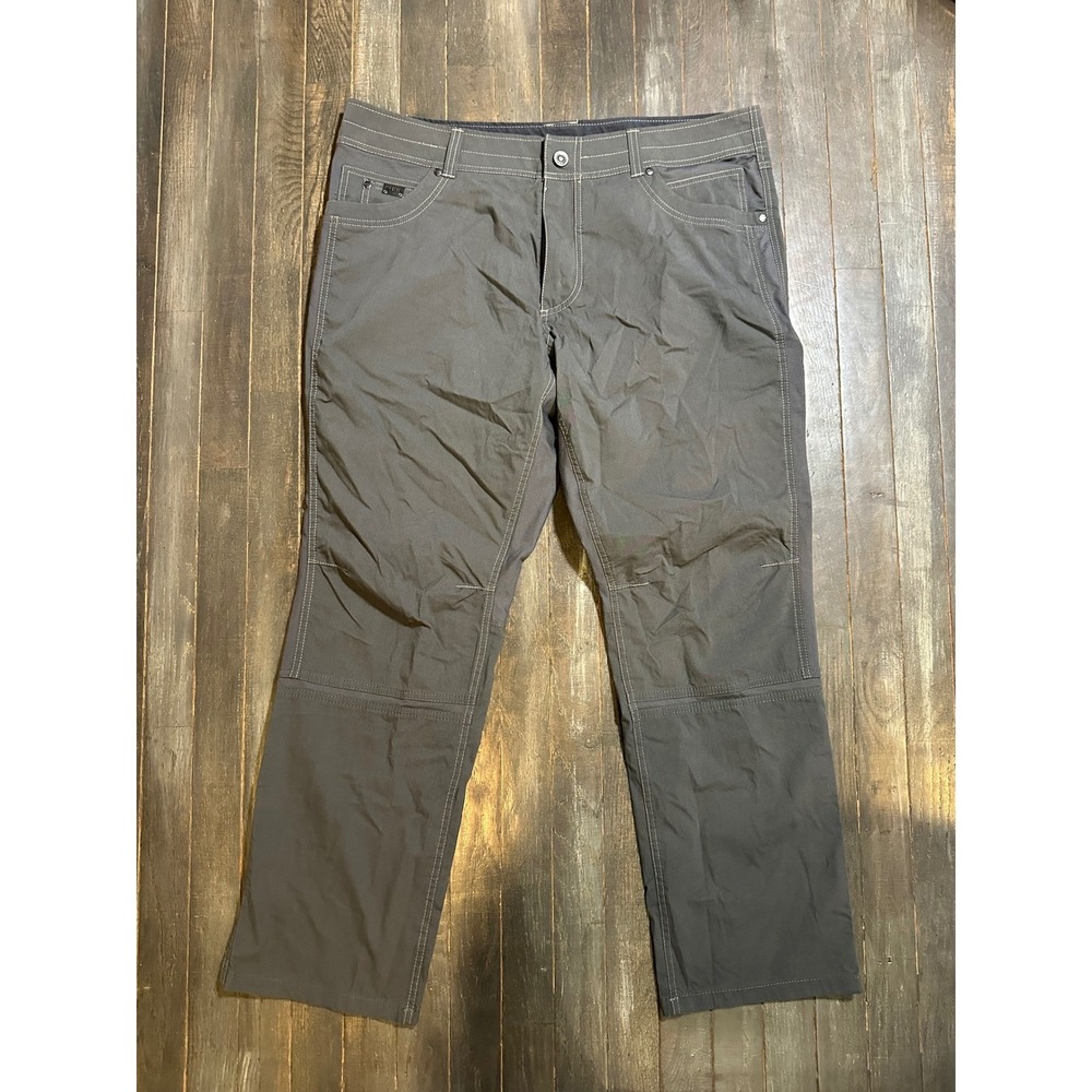 KUHL Rydr Mens 38x30 Dark Khaki Grey Articulated Outdoor Hiking Work Pants‎